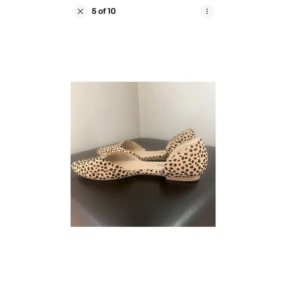 Restricted Shoes Women's 9 D'Orsay Flats Leopard Tan Faux Leather Slip On - Picture 5 of 10